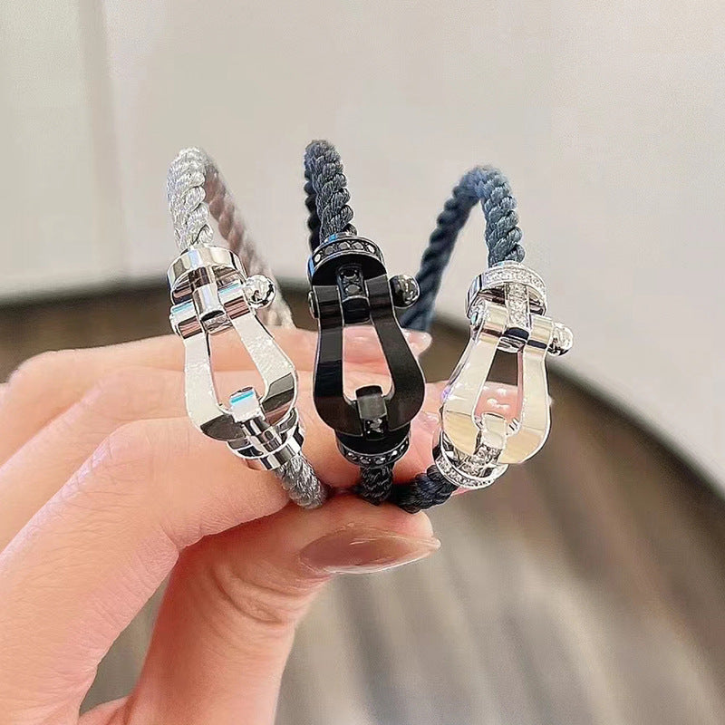 [Pearl Jewelrys]FORCE LARGE HORSESHOE NO DIAMOND BRACELET SILVER