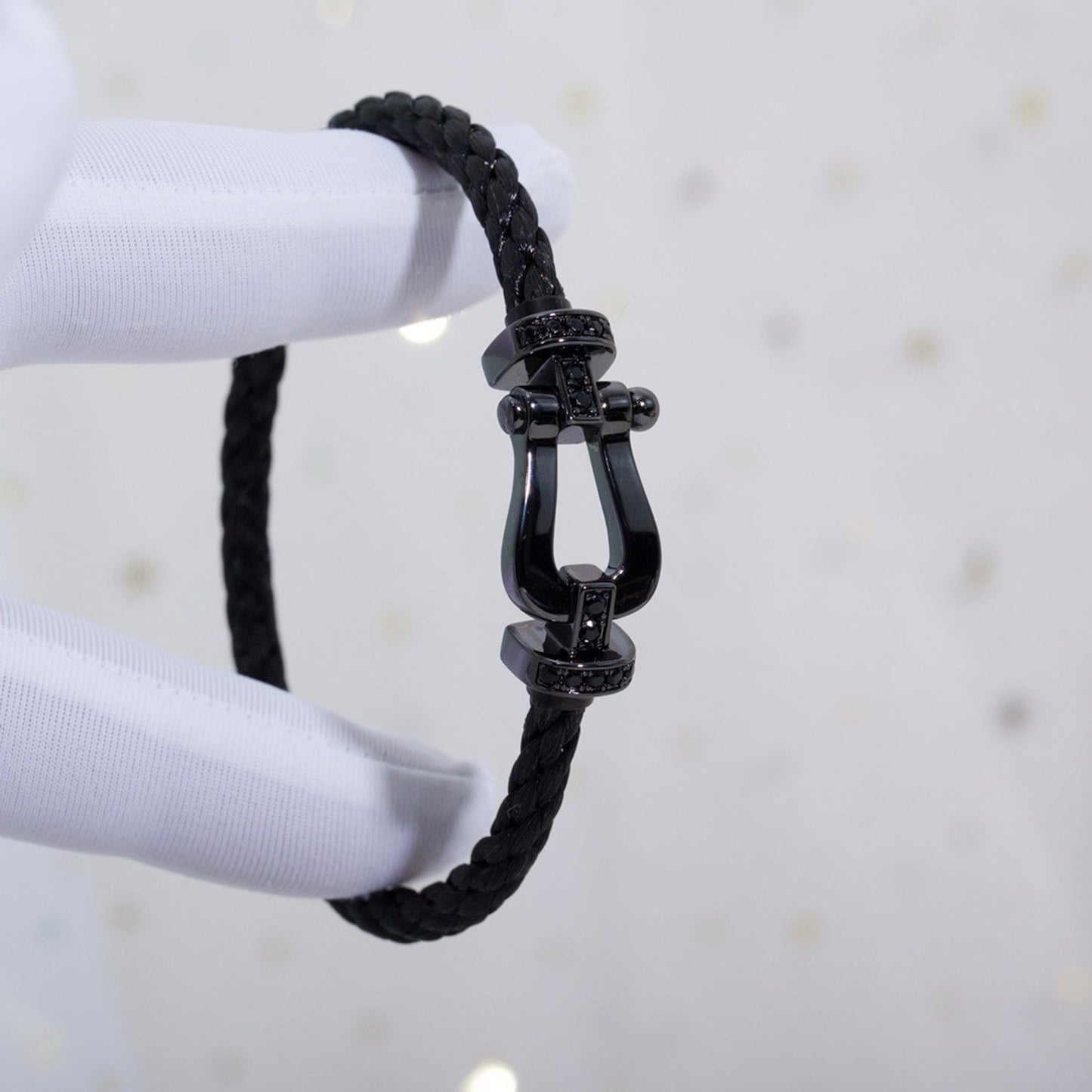 [Pearl Jewelrys]FORCE LARGE SERIES HORSESHOE BLACK SAMURAI BRACELET