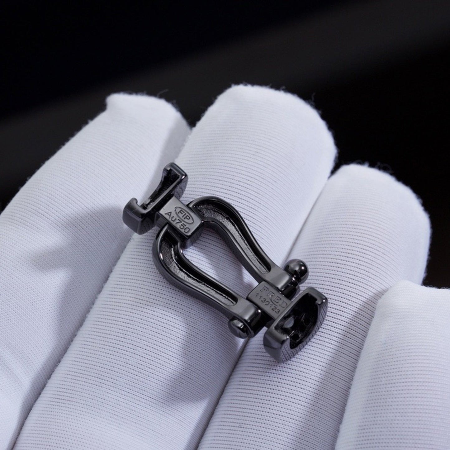 [Pearl Jewelrys]FORCE LARGE SERIES HORSESHOE BLACK SAMURAI BRACELET