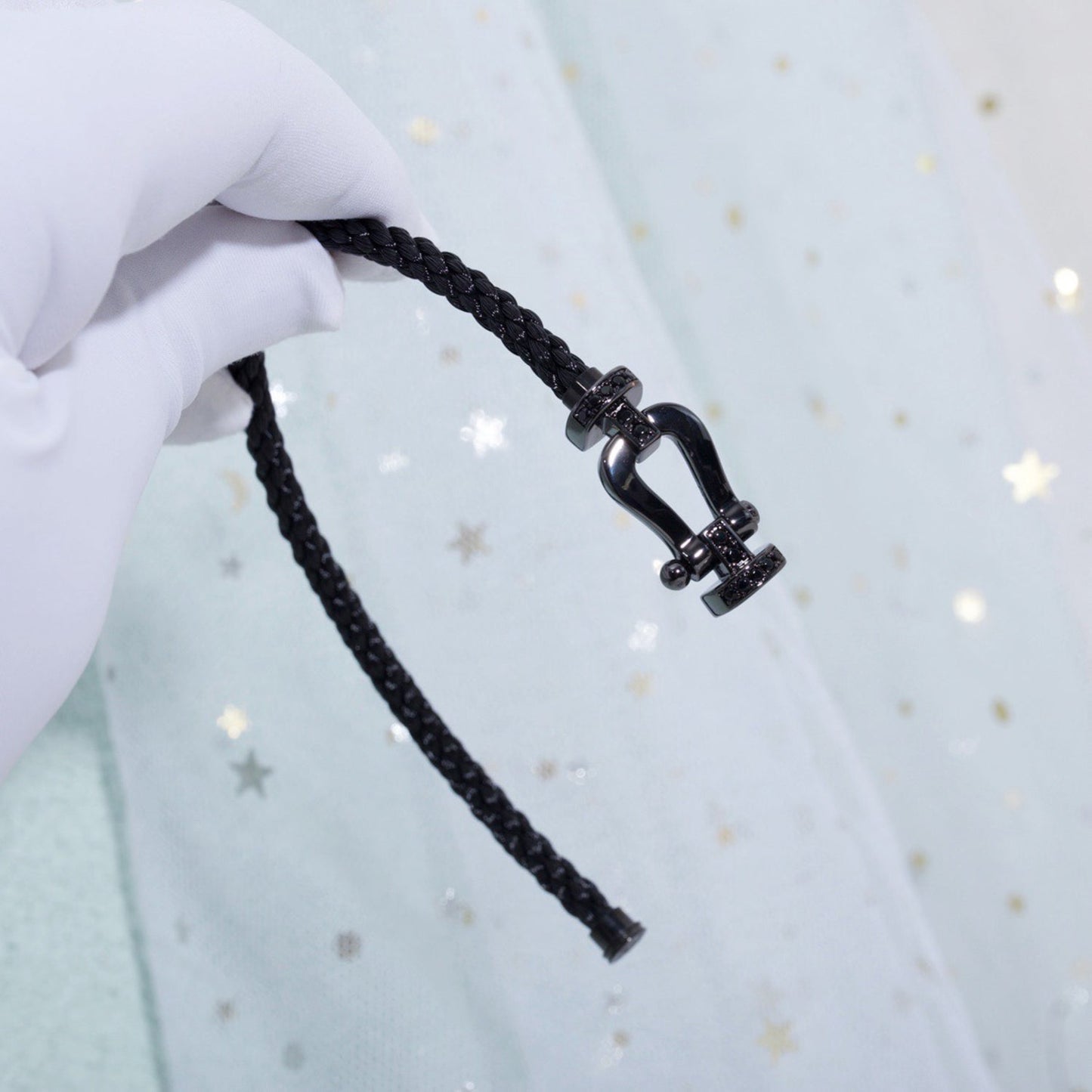 [Pearl Jewelrys]FORCE LARGE SERIES HORSESHOE BLACK SAMURAI BRACELET