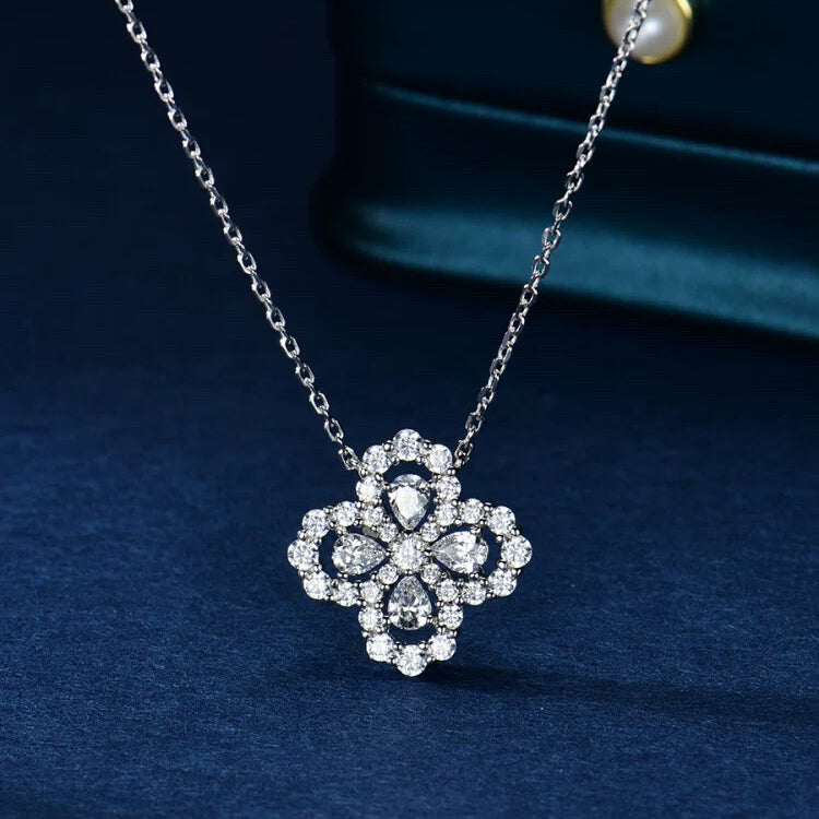 [Pearl Jewelrys]LOOP NECKLACE FULL MOTIF DIAMOND 16MM MULTIPLE COLORS