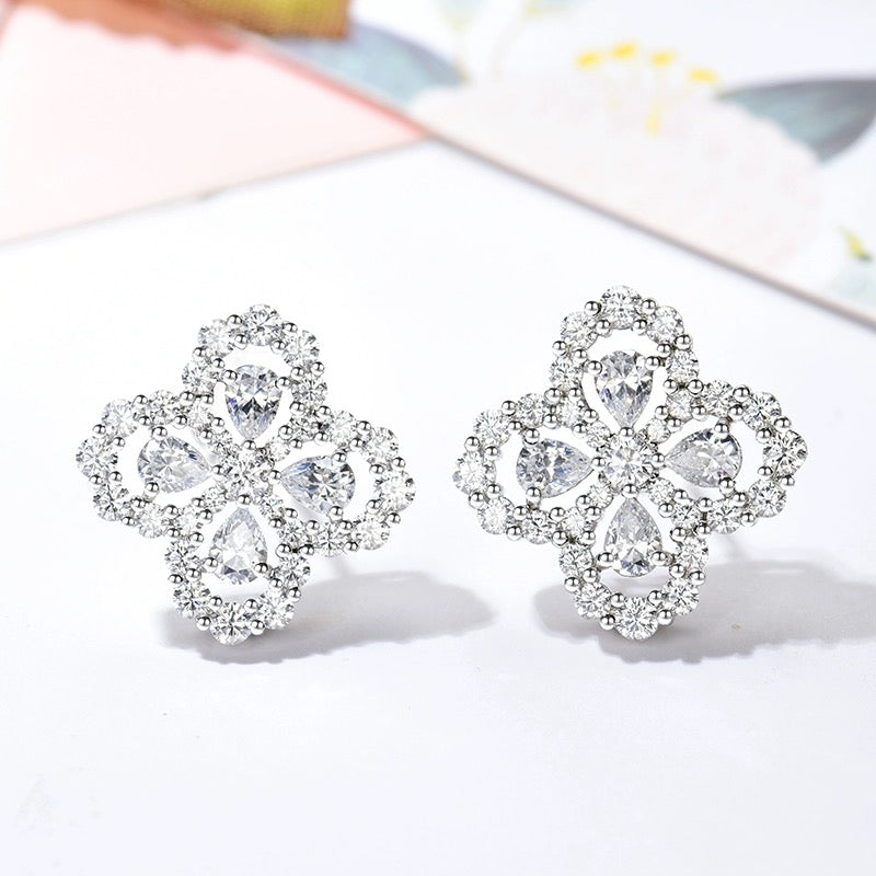 [Pearl Jewelrys]LOOP EARRINGS FULL MOTIF DIAMOND 16MM