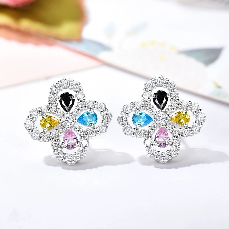 [Pearl Jewelrys]LOOP EARRINGS FULL MOTIF DIAMOND 16MM