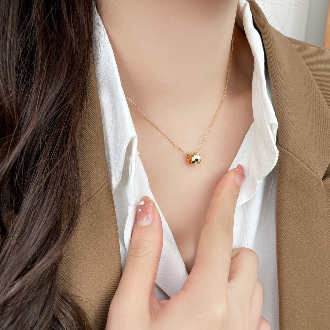 [Pearl Jewelrys]BEE MINI PEDANT DIAMOND NECKLACE