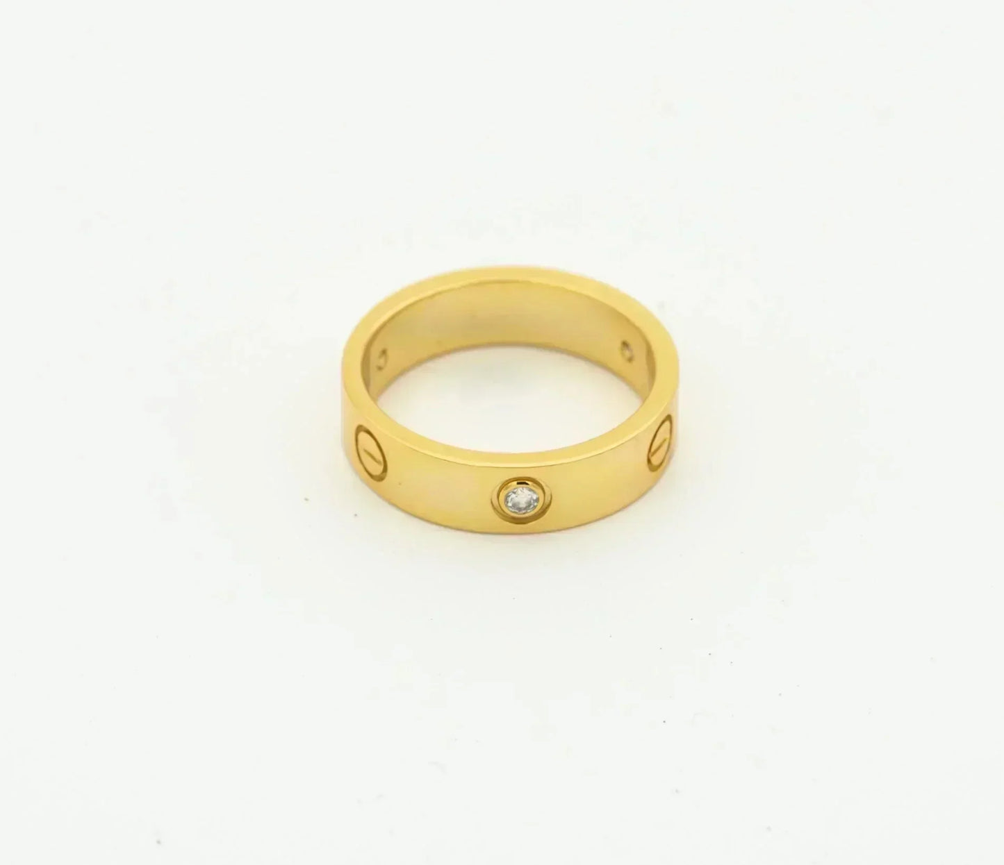 [Pearl Jewelrys]LOVE RING 4MM 1 DIAMOND GOLD