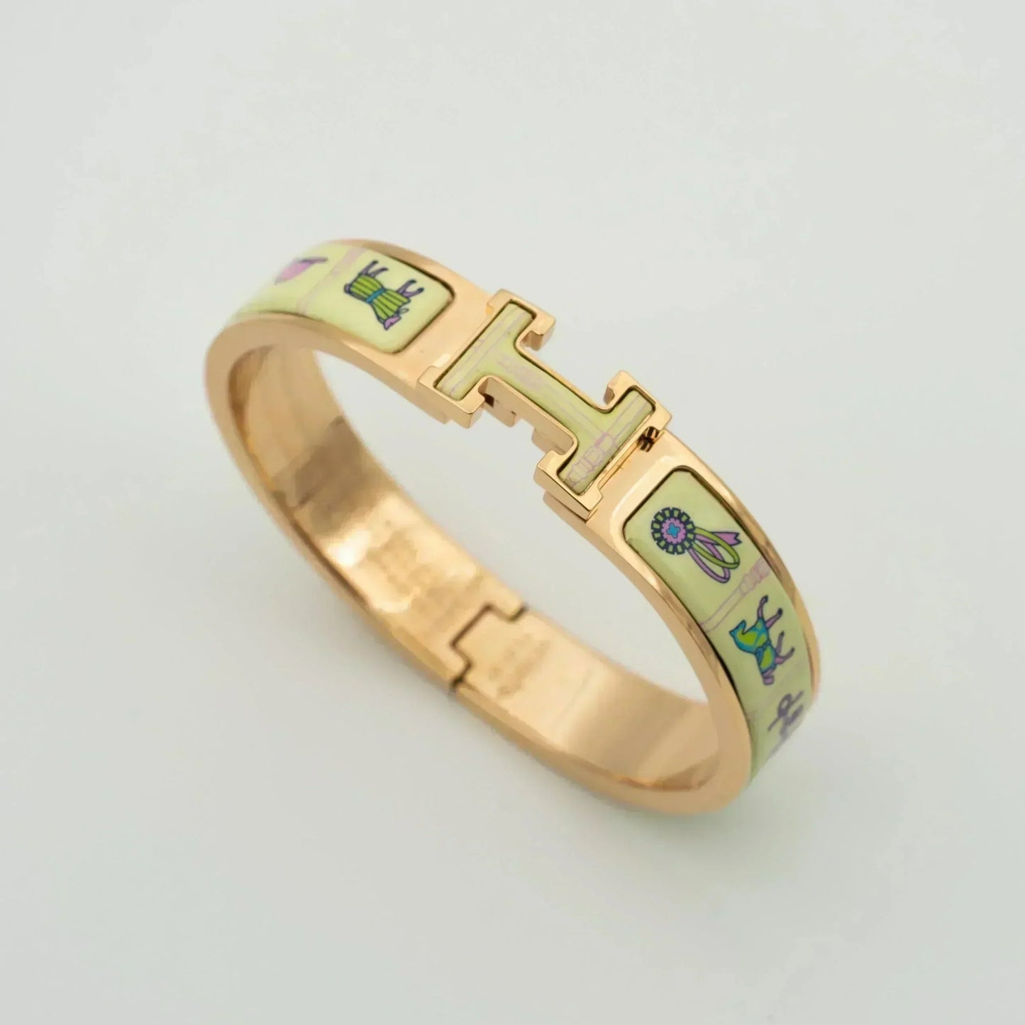 [Pearl Jewelrys]H PINK GOLD BRACELET CREAM CERAMIC