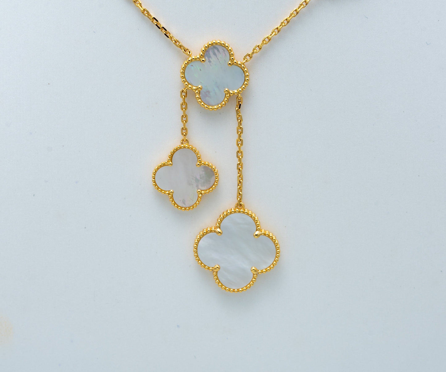 [Pearl Jewelrys]CLOVER MOTHER OF PEARL NECKLACE 6 MOTIF