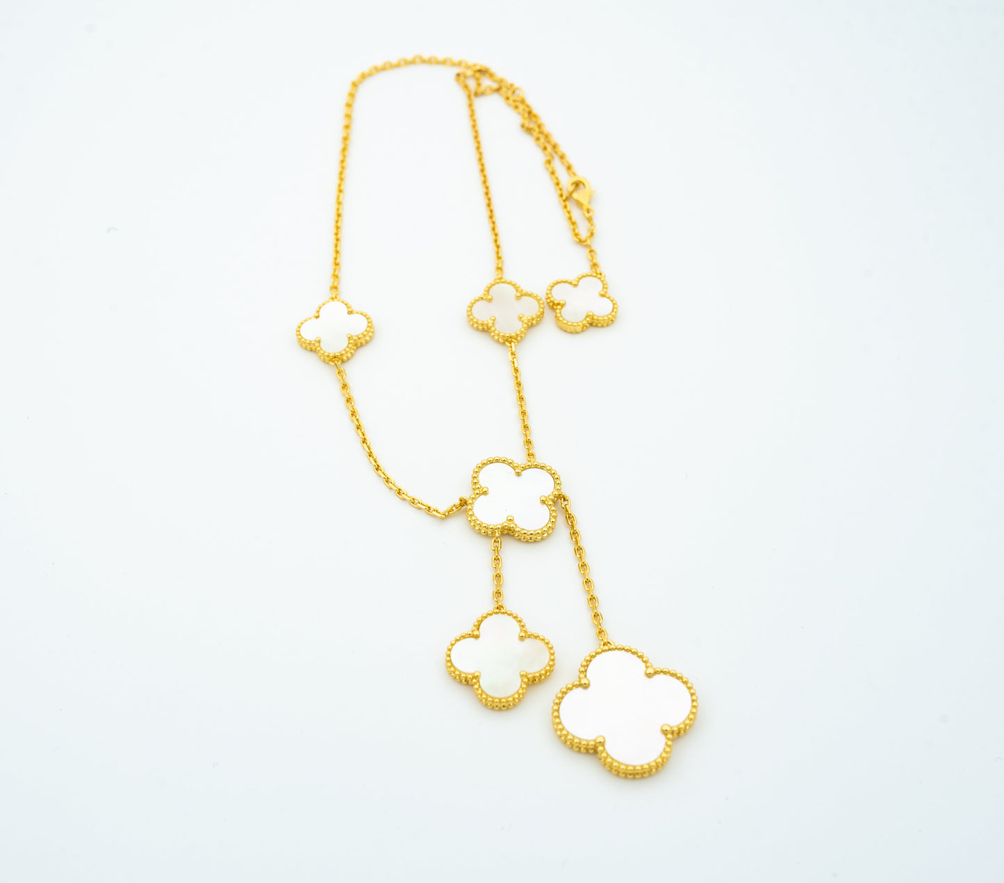[Pearl Jewelrys]CLOVER MOTHER OF PEARL NECKLACE 6 MOTIF