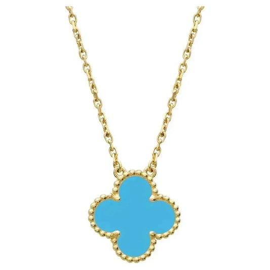 [Pearl Jewelrys]CLOVER 15MM VINTAGE TURQUOISE NECKLACE