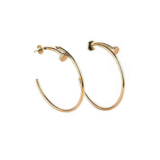 [Pearl Jewelrys]JUSTE EARRINGS GOLD DIAMONDS 1.8MM