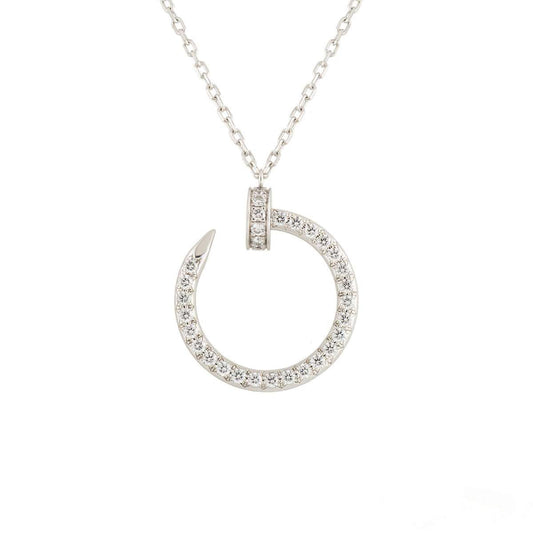 [Pearl Jewelrys]JUSTE NECKLACE SILVER DIAMONDS
