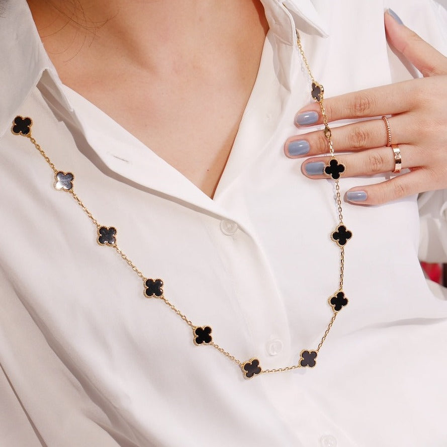 [Pearl Jewelrys]CLOVER 20 MOTIFS ONYX ROSE GOLD