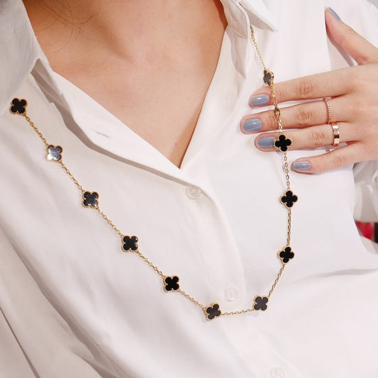 [Pearl Jewelrys]CLOVER 20 MOTIFS ONYX ROSE GOLD