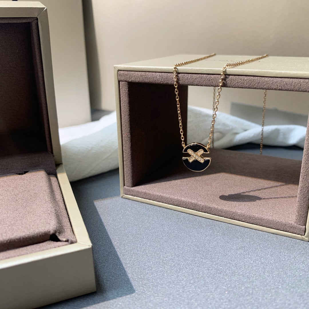 [Pearl Jewelrys]JEUX DE PINK GOLD DIAMOND NECKLACE