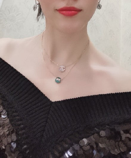 [Pearl Jewelrys]JEUX DE ROSE GOLD DIAMOND NECKLACE