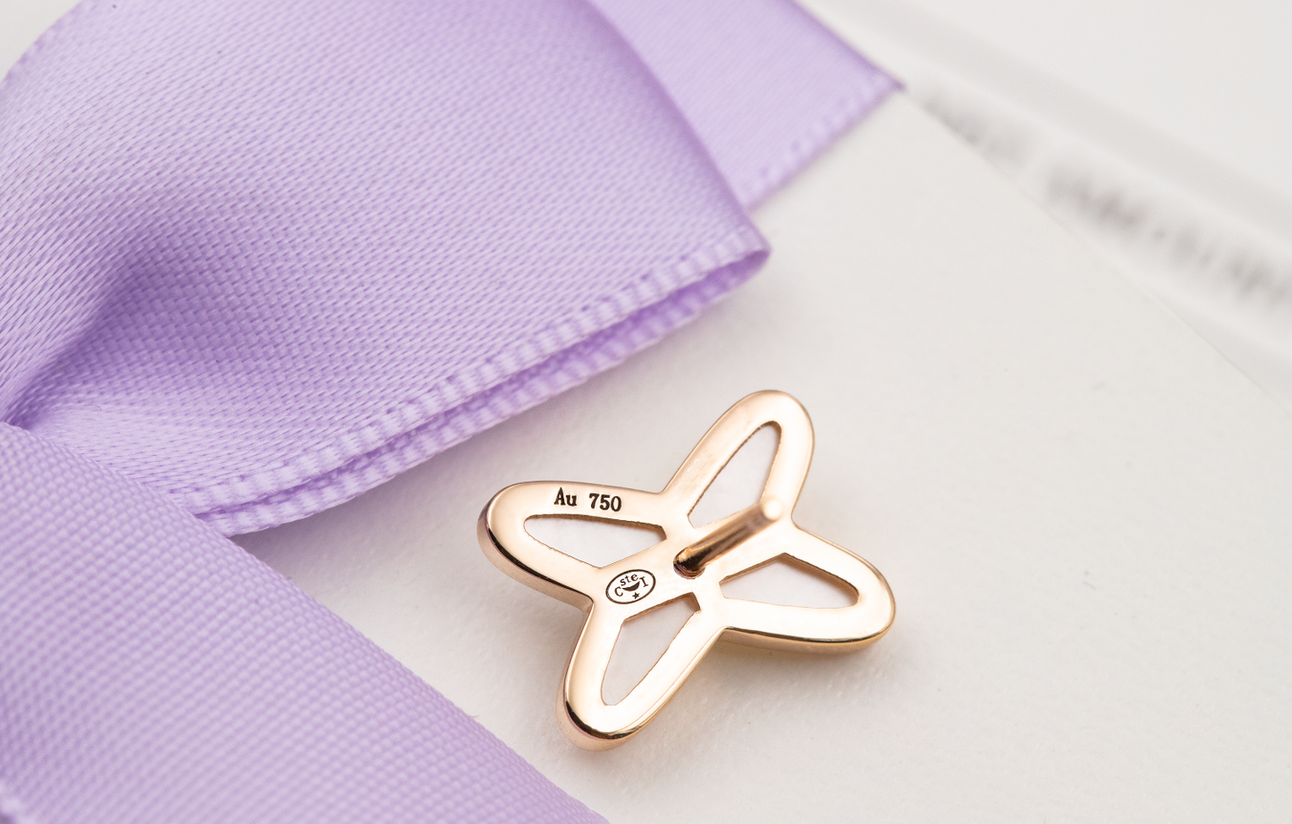 [Pearl Jewelrys]JEUX DE WHITE MOP ROSE GOLD DIAMOND EARRINGS