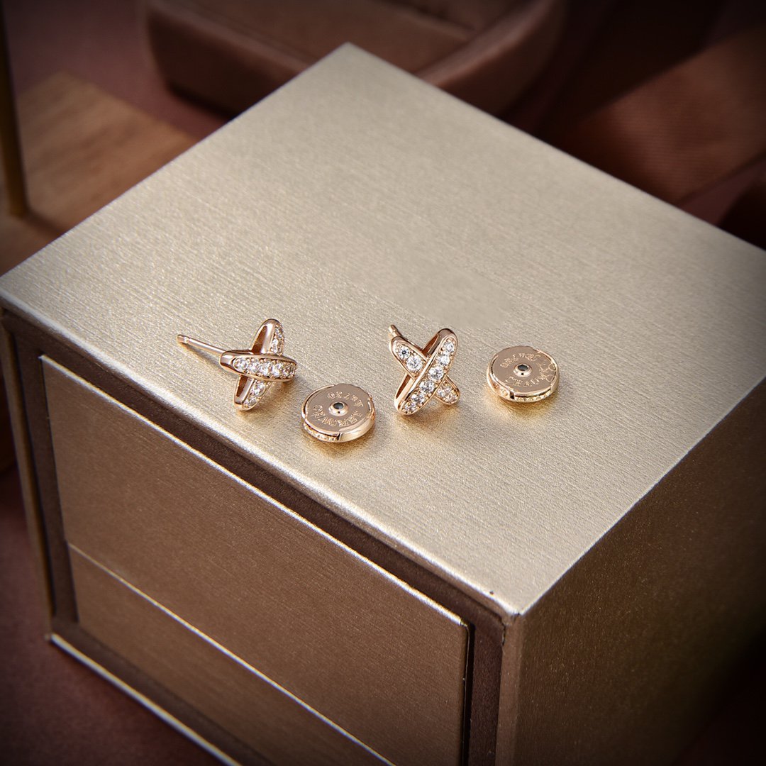 [Pearl Jewelrys]JEUX DE GOLD DIAMOND EARRINGS