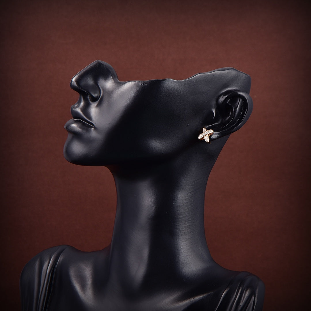 [Pearl Jewelrys]JEUX DE GOLD DIAMOND EARRINGS