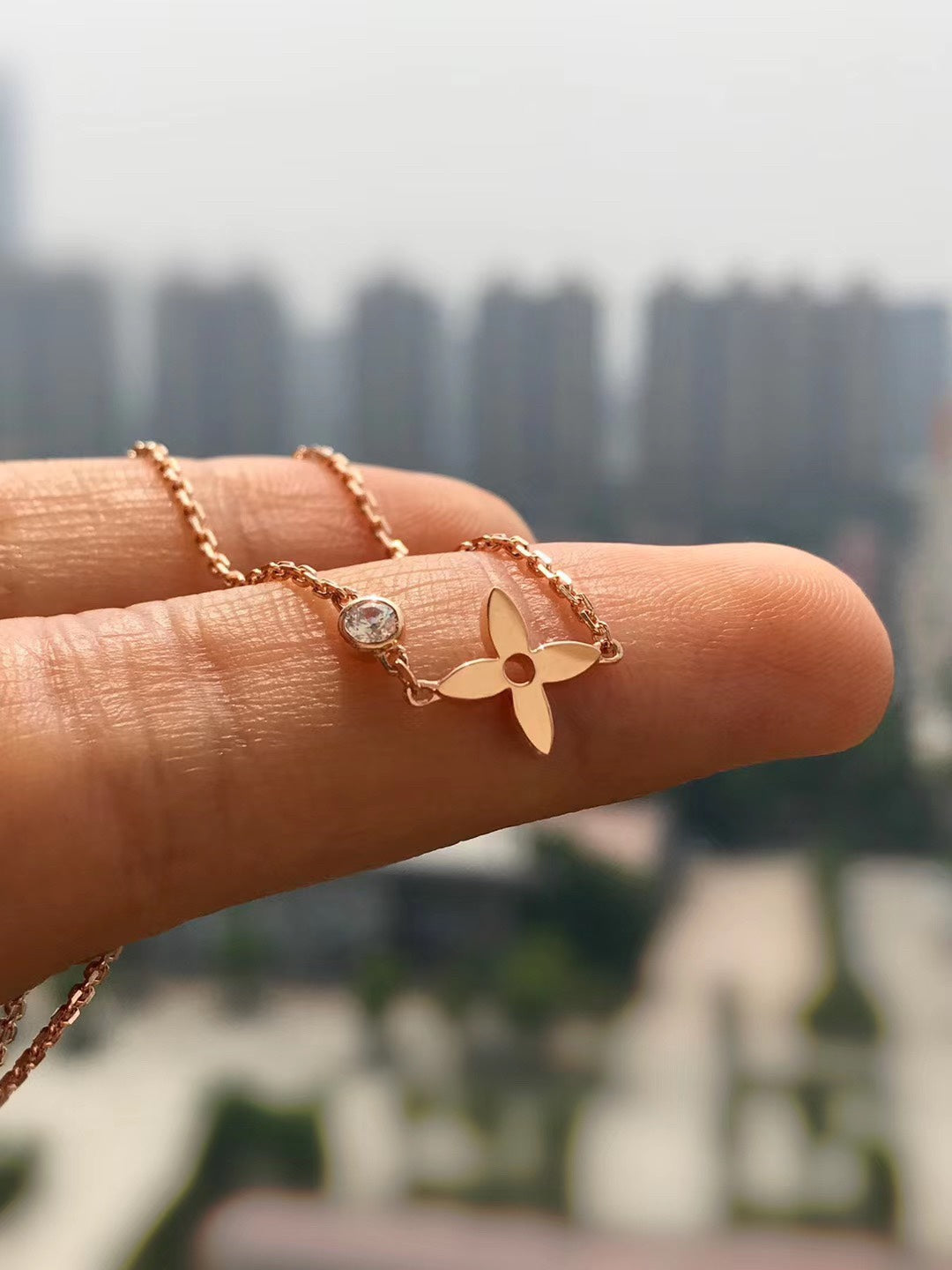 [Pearl Jewelrys]BLOSSOM PENDANT PINK GOLD AND DIAMOND