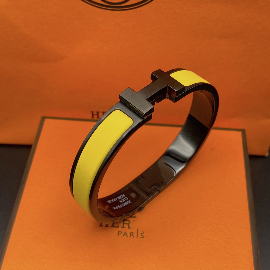 [Pearl Jewelrys]CLIC HM SO BLACK YELLOW BRACELET
