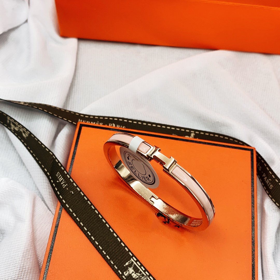 [Pearl Jewelrys]CLASSIC HM CLIC  PINK 8MM ENAMEL BRACELET