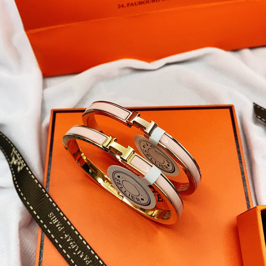 [Pearl Jewelrys]CLASSIC HM CLIC  PINK 8MM ENAMEL BRACELET