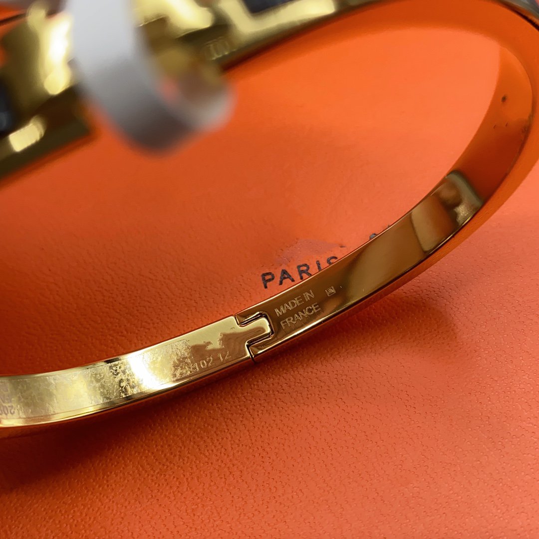 [Pearl Jewelrys]CLASSIC HM CLIC BLACK 8MM ENAMEL BRACELET