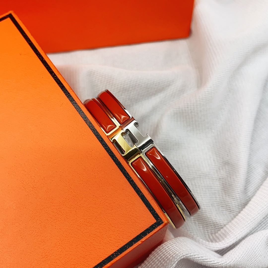 [Pearl Jewelrys]CLASSIC HM CLIC RED 8MM ENAMEL BRACELET