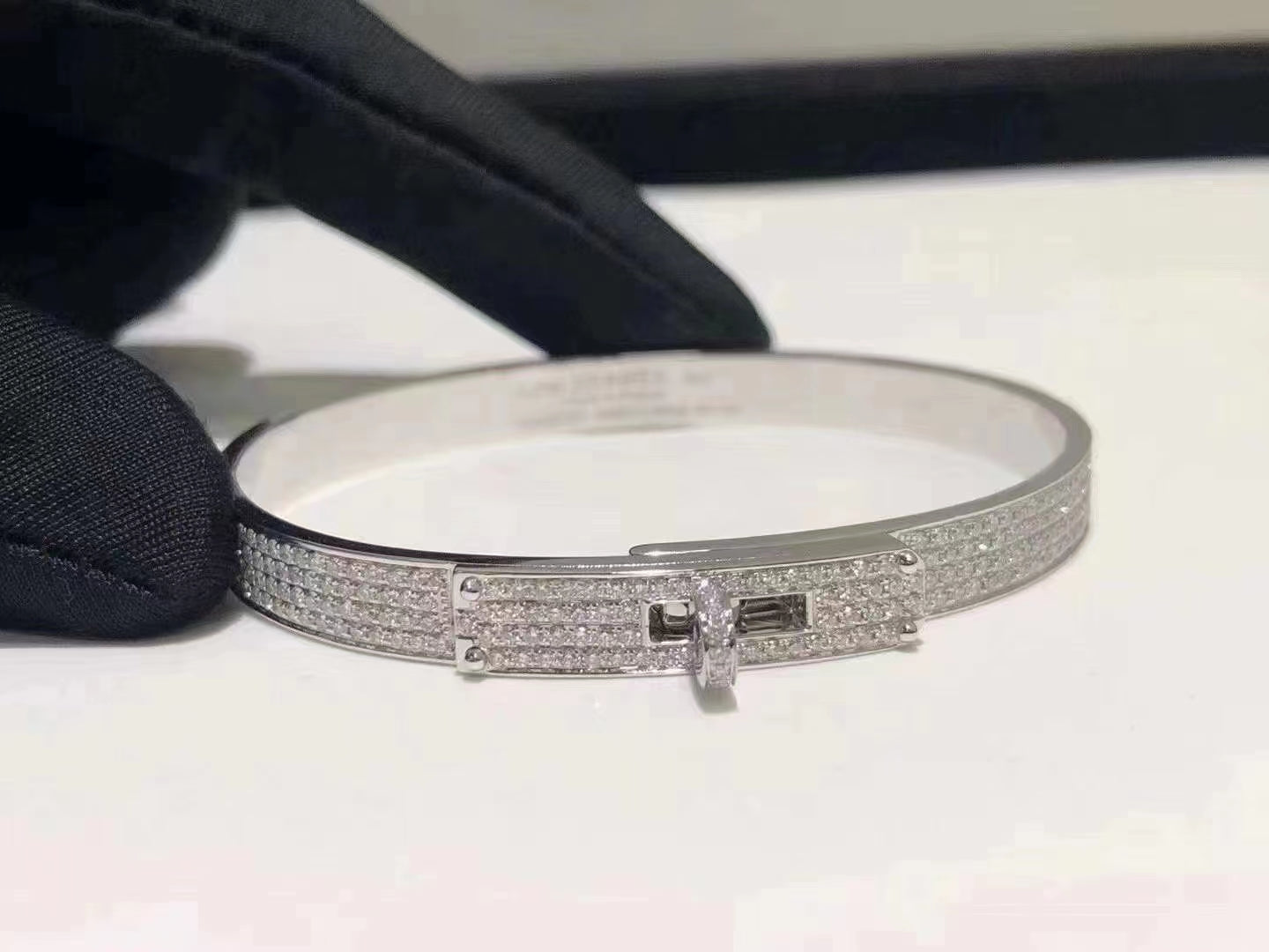 [Pearl Jewelrys]HM KELLY BRACELET IN SILVER AND FULL PAVE DIAMOND