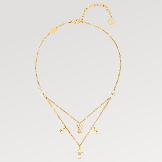 [Pearl Jewelrys]FLOWERGRAM GOLD MOP DOUBLE ROW NECKLACE
