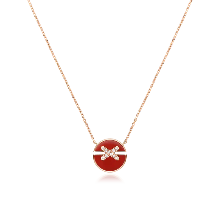 [Pearl Jewelrys]JEUX DE ROSE GOLD DIAMOND NECKLACE