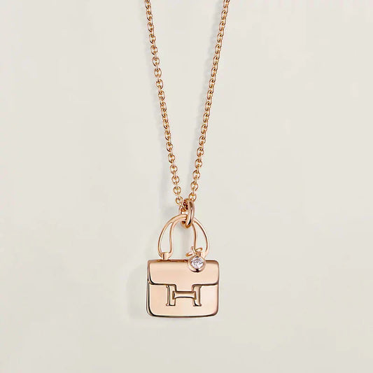 [Pearl Jewelrys]AMULETTE PEDANT ROSE GOLD NECKLACE