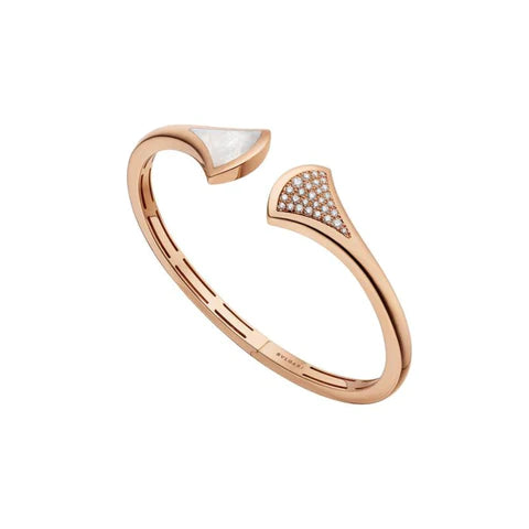 [Pearl Jewelrys]DREAM BRACELET OPEN PINK GOLD MOP DIAMOND