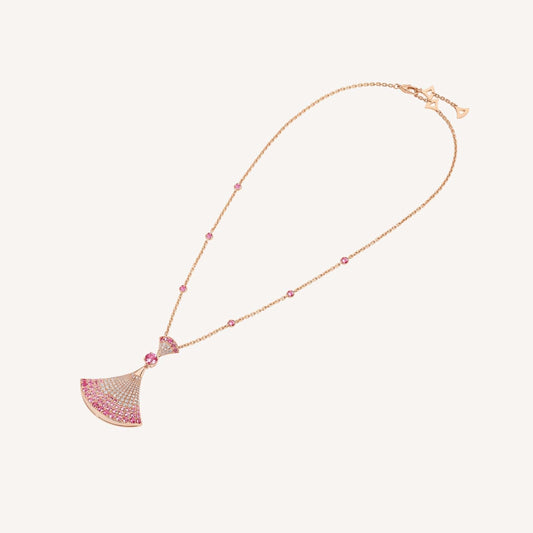[Pearl Jewelrys]DREAM NECKLACK DIAMOND PINK GOLD