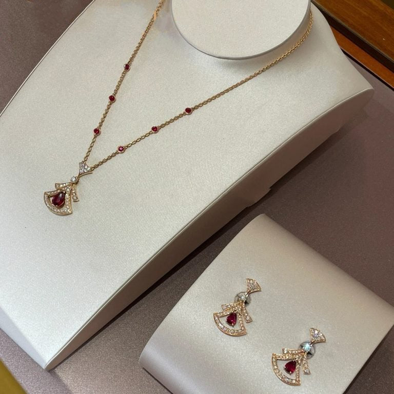 [Pearl Jewelrys]DREAM NECKLACE CARNELIAN DIAMOND PINK GOLD