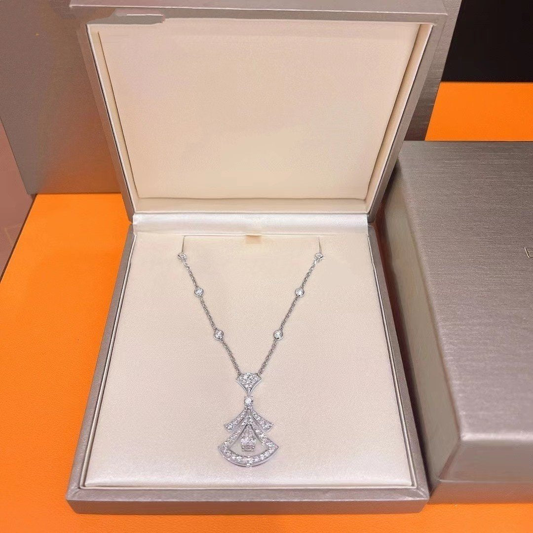 [Pearl Jewelrys]DREAM NECKLACE WHITE DIAMOND SILVER