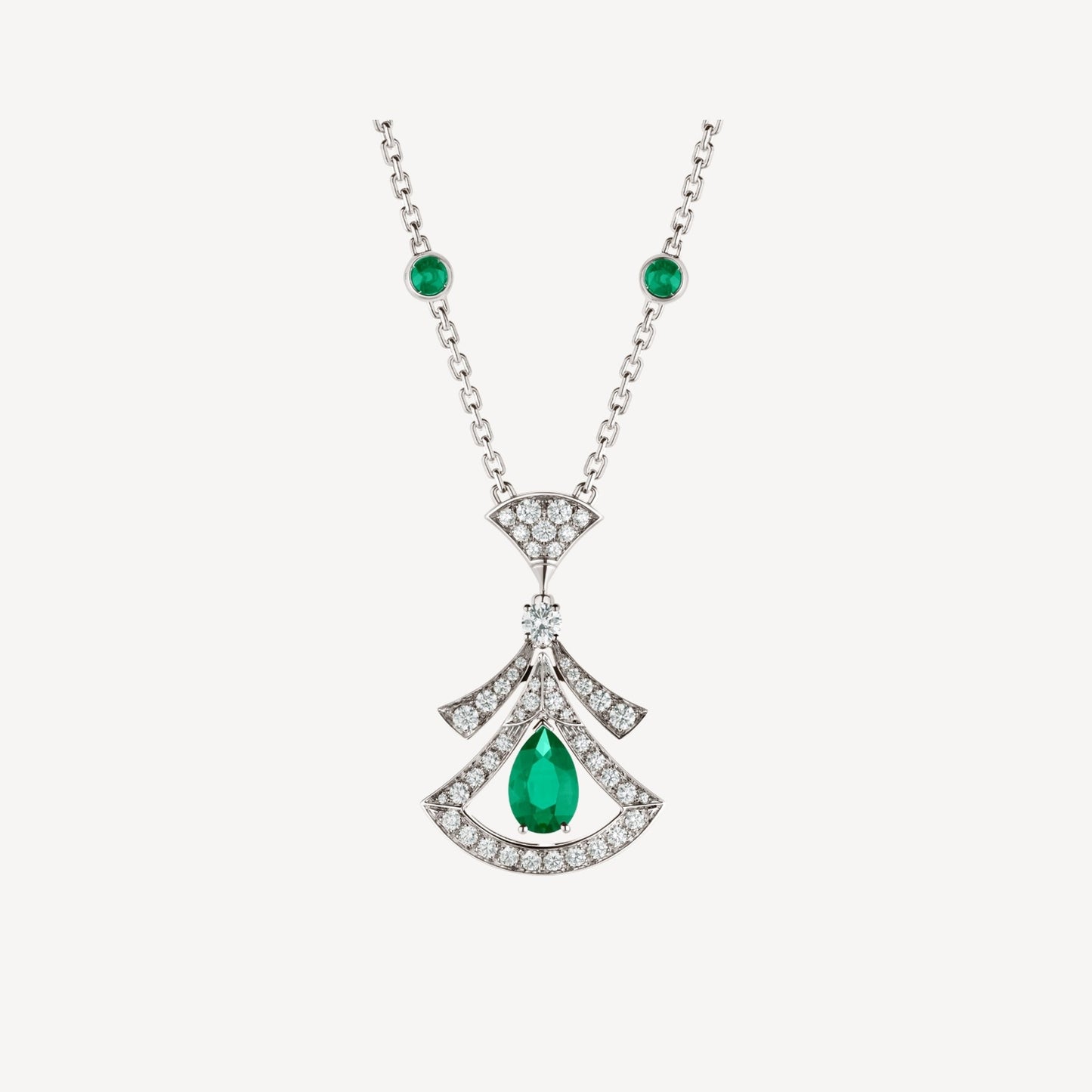 [Pearl Jewelrys]DREAM NECKLACE MALACHITE DIAMOND SILVER