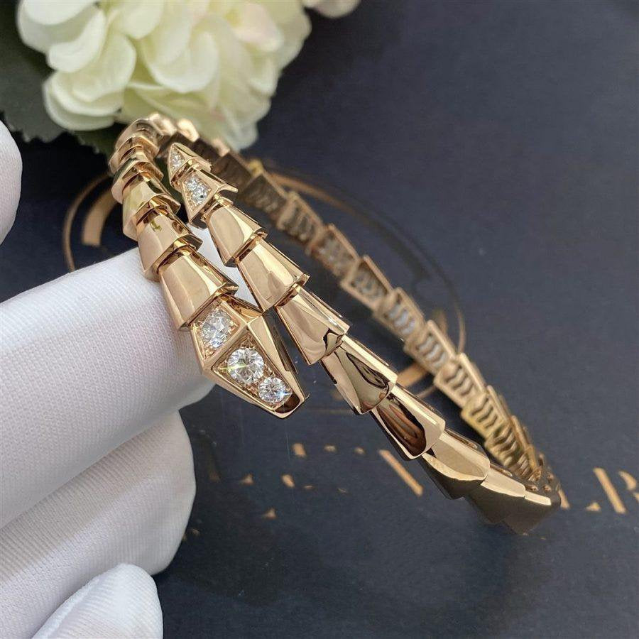 [Pearl Jewelrys]SERPENTI BRACELET DIAMONDS PINK GOLD