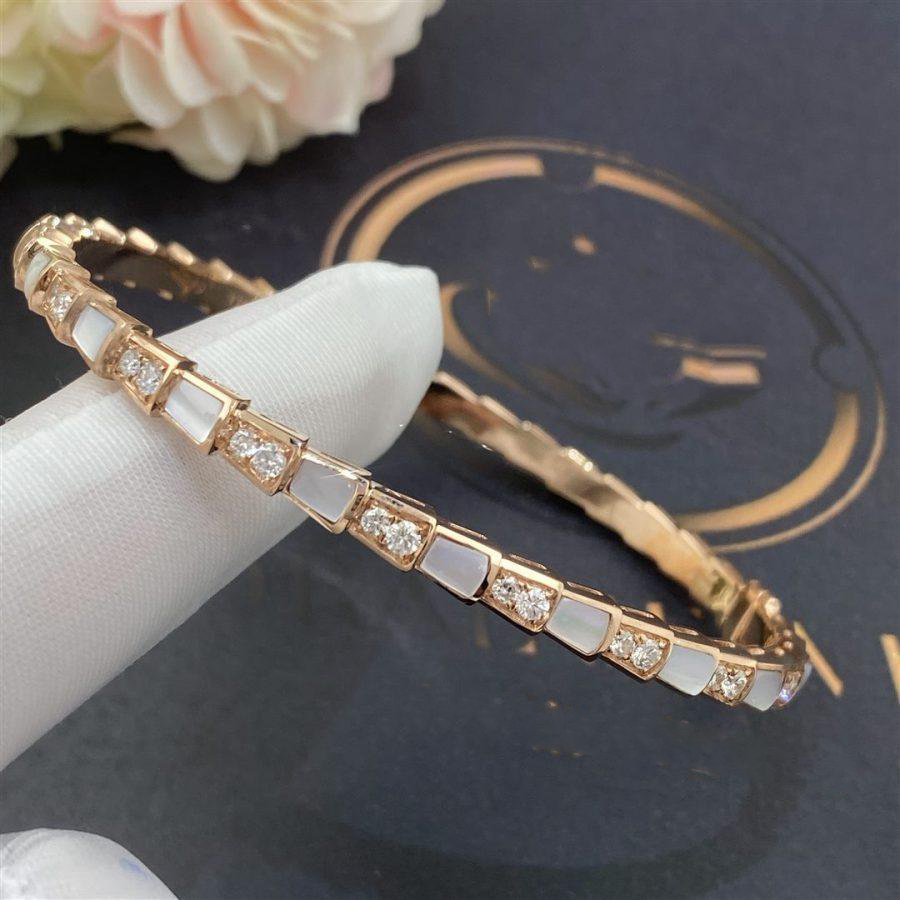 [Pearl Jewelrys]SERPENTI BRACELET PINK GOLD MOP DIAMOND