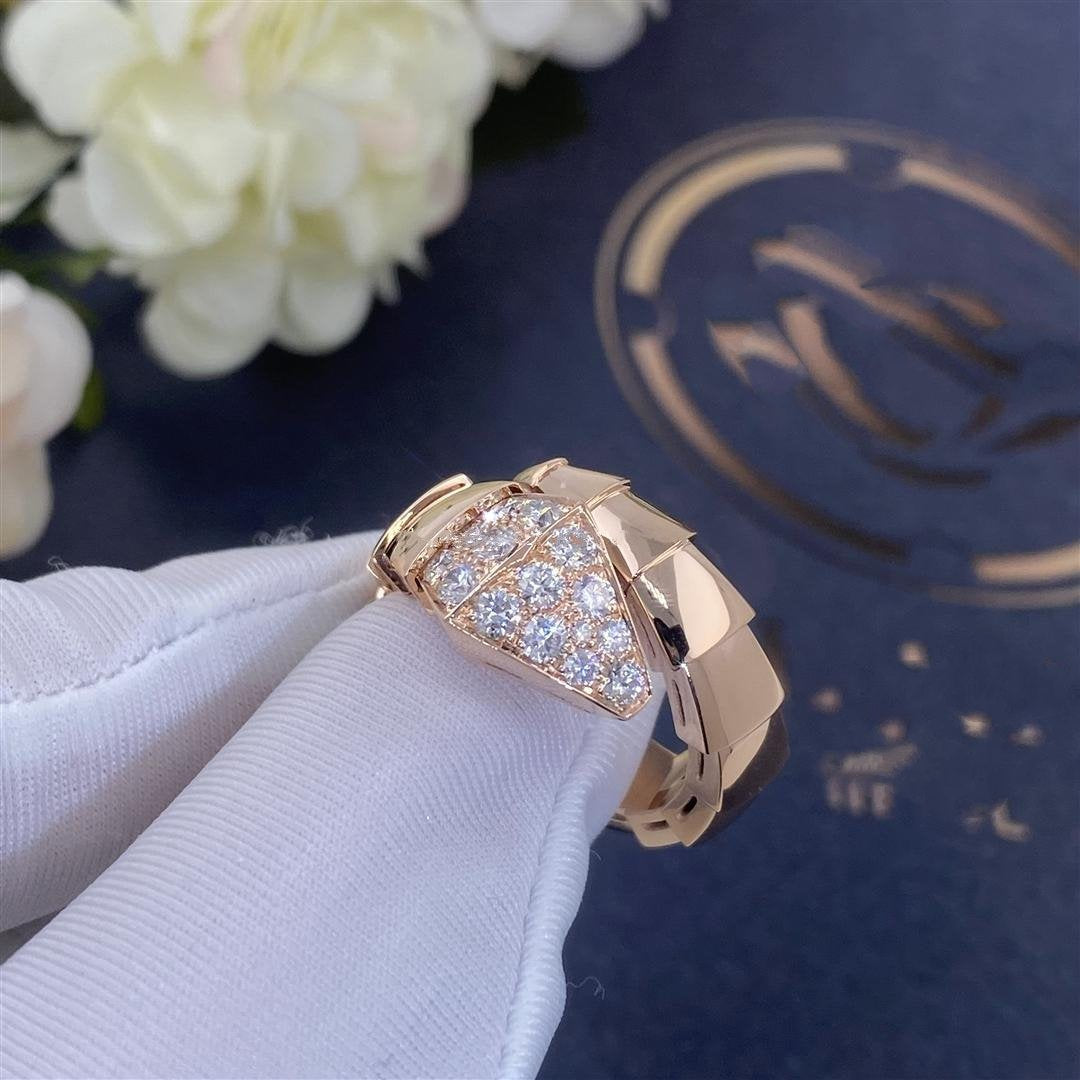 [Pearl Jewelrys]SERPENTI RING PINK GOLD DIAMOND