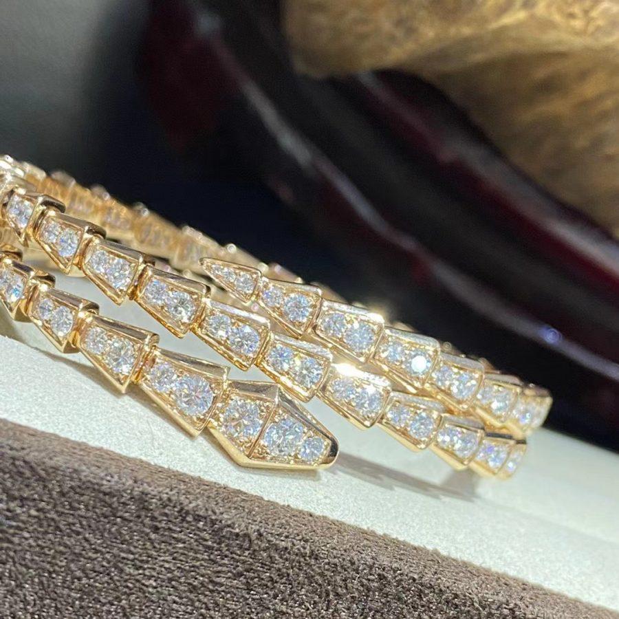 [Pearl Jewelrys]SERPENTI BRACELET GOLD DIAMOND DOUBLE ROW