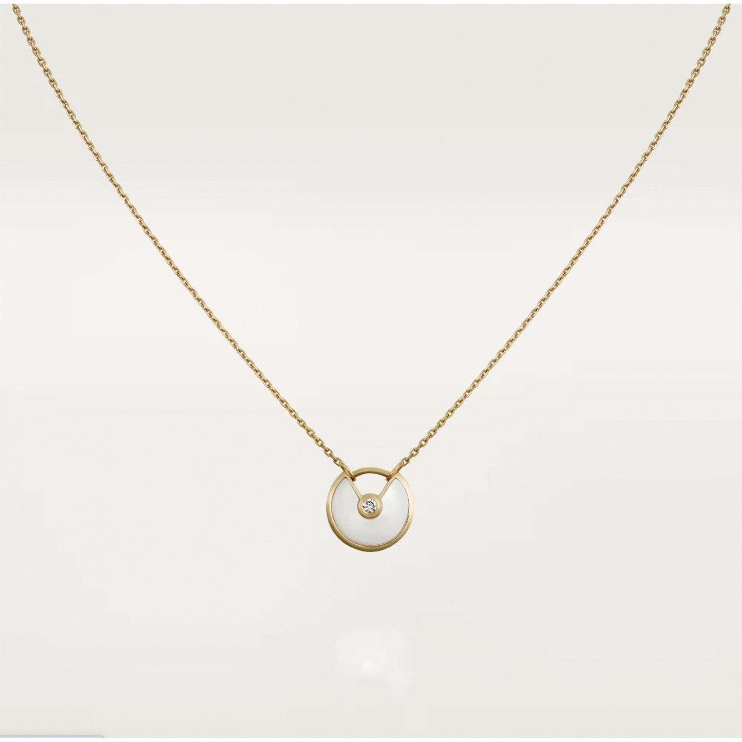 [Pearl Jewelrys]AMULETTE ROSE GOLD MOP NECKLACE