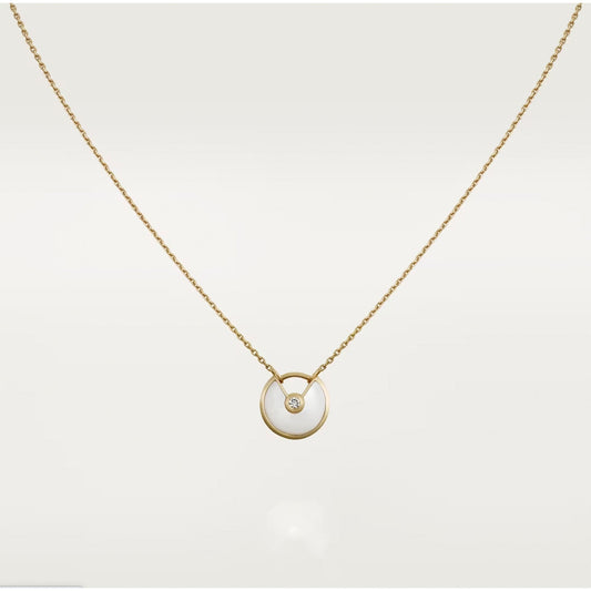 [Pearl Jewelrys]AMULETTE ROSE GOLD MOP NECKLACE