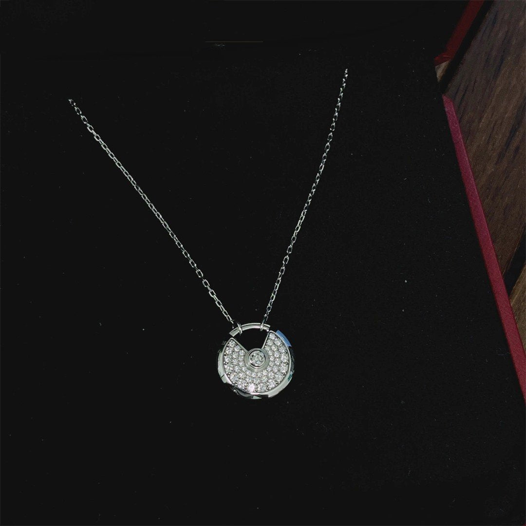 [Pearl Jewelrys]AMULETTE SILVER FULL DIAMOND NECKLACE