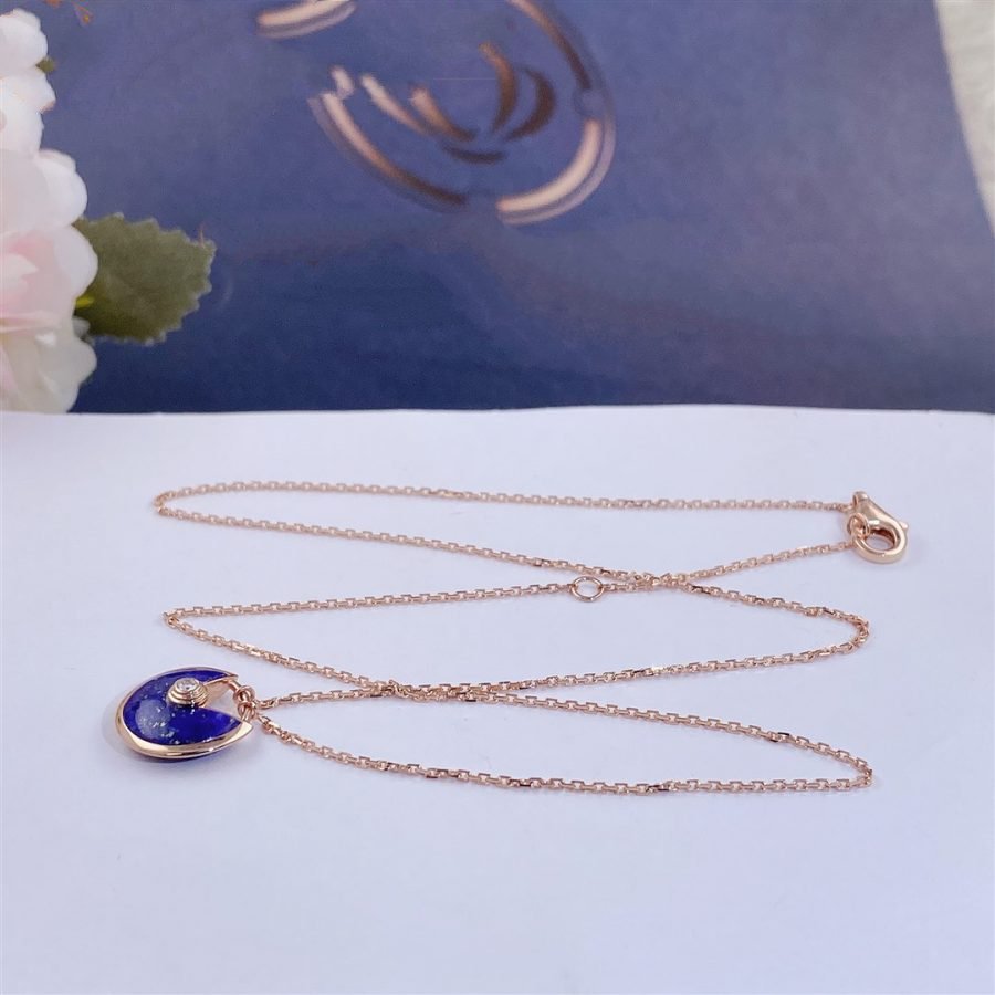[Pearl Jewelrys]AMULETTE ROSE GOLD AGATE NECKLACE