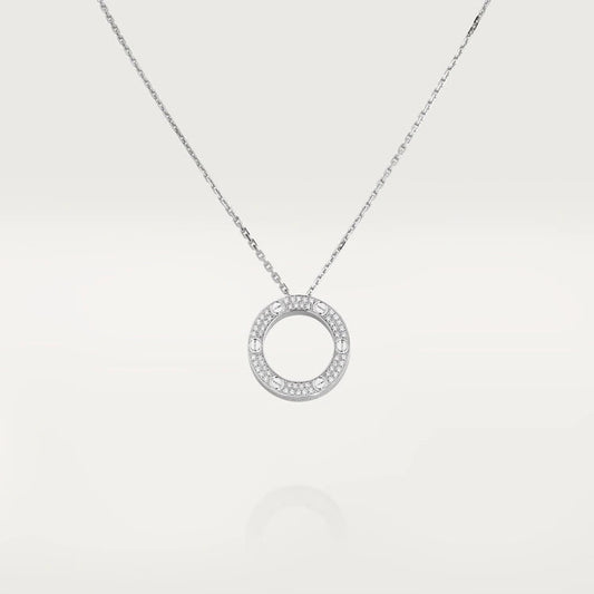 [Pearl Jewelrys]LOVE NECKLACE ADJUSTABLE SILVER