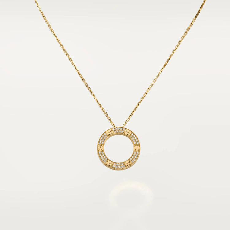[Pearl Jewelrys]LOVE NECKLACE ADJUSTABLE ROSE GOLD