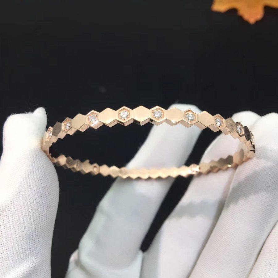 [Pearl Jewelrys]BEE LOVE PINK GOLD DIAMOND BRACELET