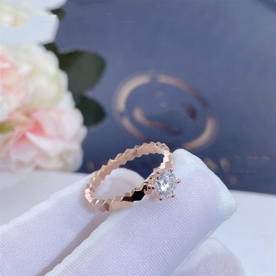 [Pearl Jewelrys]BEE LOVE RING PINK GOLD 1 DIAMOND