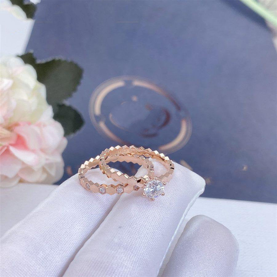 [Pearl Jewelrys]BEE LOVE RING PINK GOLD 1 DIAMOND